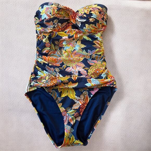 Bleu Rod Beattie Strapless One Piece Onepiece Swimsuit Size 6 - Picture 1 of 7